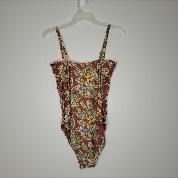 Aero all over print floral side cutout lattice removable straps one piece medium - Picture 2 of 8